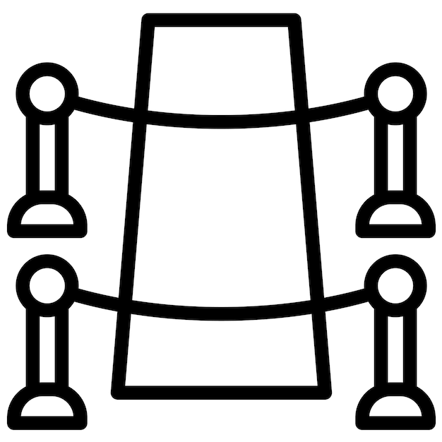 Ilustración del icono vectorial de la valla del conjunto de iconos de eventos de premios