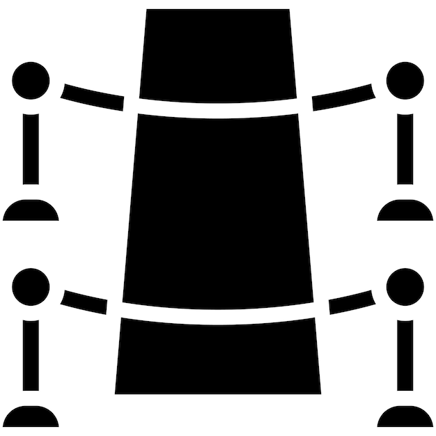 Ilustración del icono vectorial de la valla del conjunto de iconos de eventos de premios