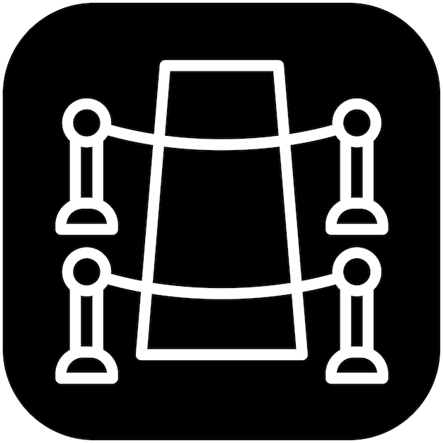 Ilustración del icono vectorial de la valla del conjunto de iconos de eventos de premios