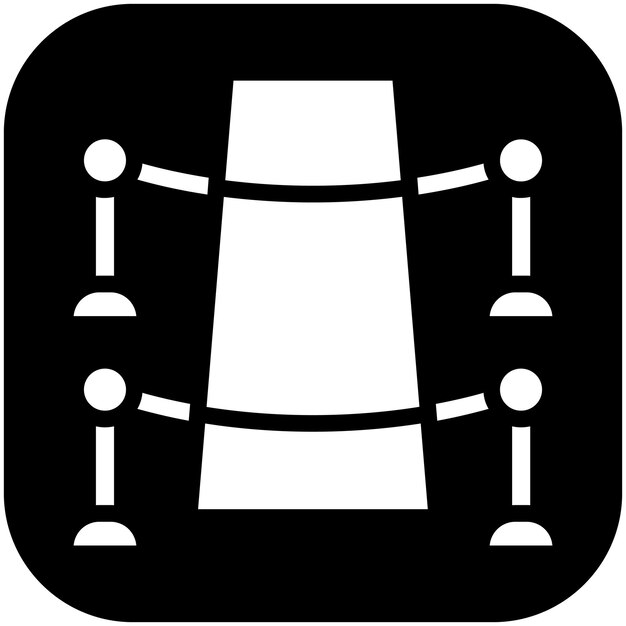 Ilustración del icono vectorial de la valla del conjunto de iconos de eventos de premios