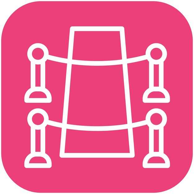 Ilustración del icono vectorial de la valla del conjunto de iconos de eventos de premios