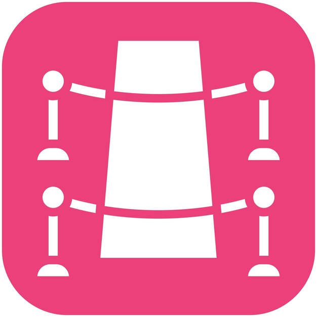 Ilustración del icono vectorial de la valla del conjunto de iconos de eventos de premios