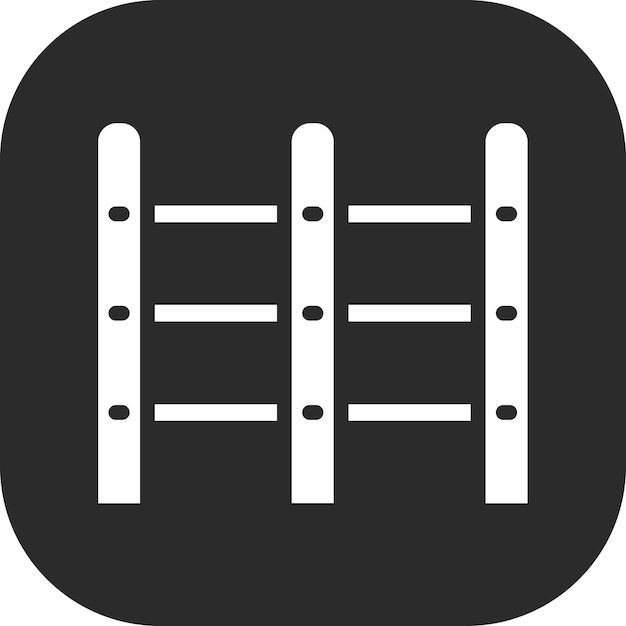 Ilustración del icono vectorial de la valla del conjunto de iconos de otoño