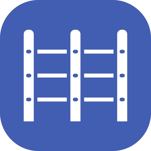 Ilustración del icono vectorial de la valla del conjunto de iconos de otoño