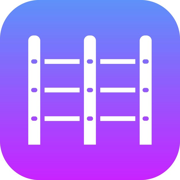 Ilustración del icono vectorial de la valla del conjunto de iconos de otoño