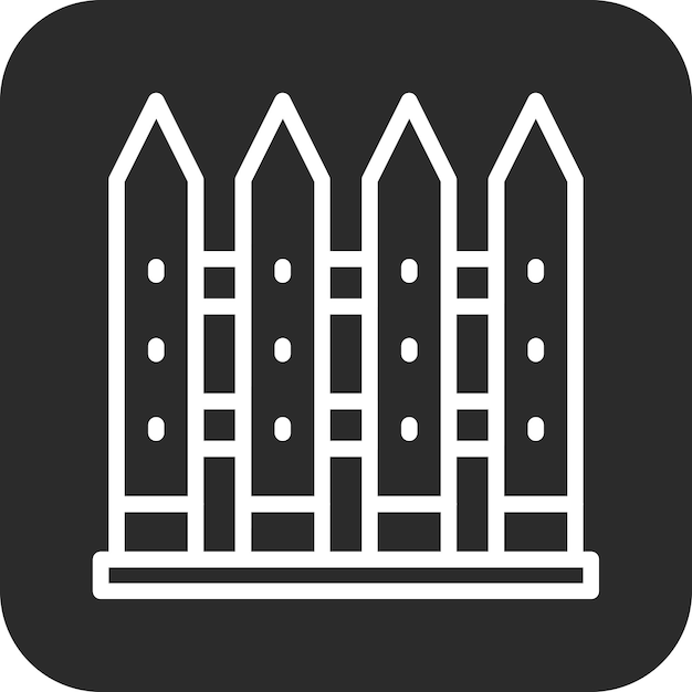 Ilustración del icono vectorial de la valla del conjunto de iconos de primavera