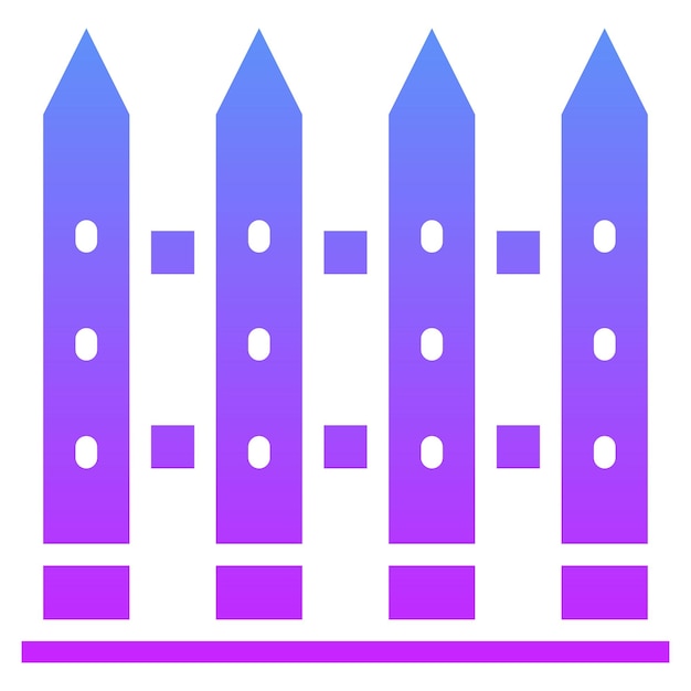 Ilustración del icono vectorial de la valla del conjunto de iconos de primavera