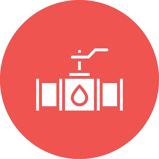 Ilustración del icono vectorial de la válvula del conjunto de iconos de la industria de la gasolina