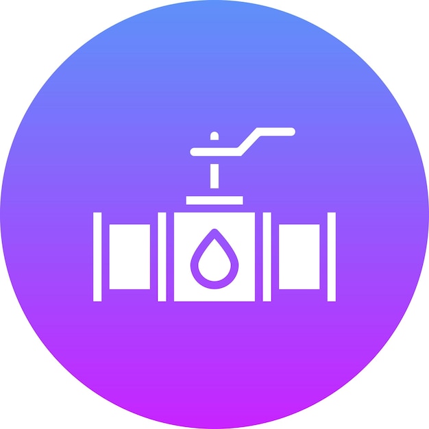 Ilustración del icono vectorial de la válvula del conjunto de iconos de la industria de la gasolina