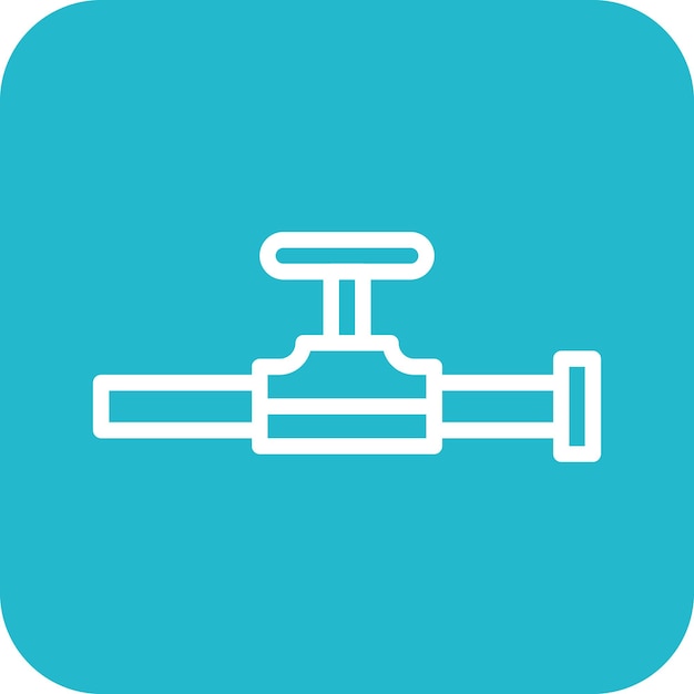 Ilustración del icono vectorial de la válvula del conjunto de iconos de procesos industriales