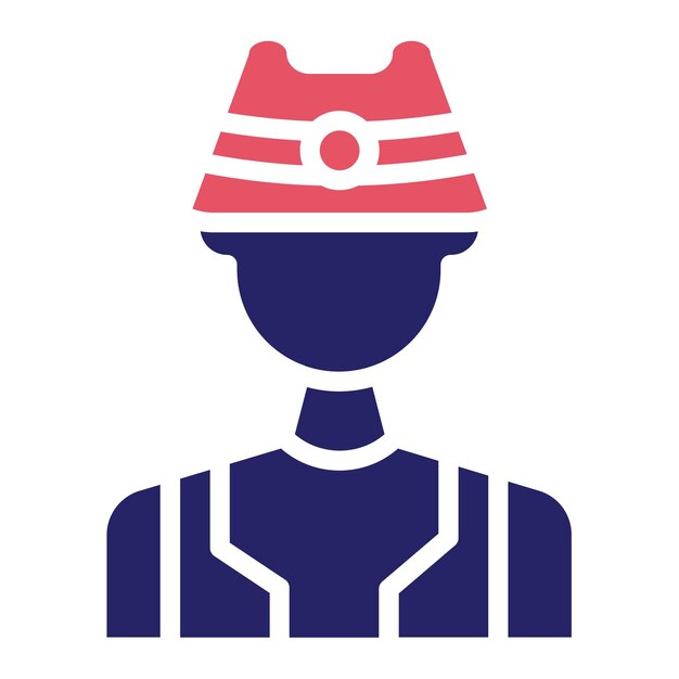 Ilustración del icono vectorial del vaquero del icono del Oeste Salvaje