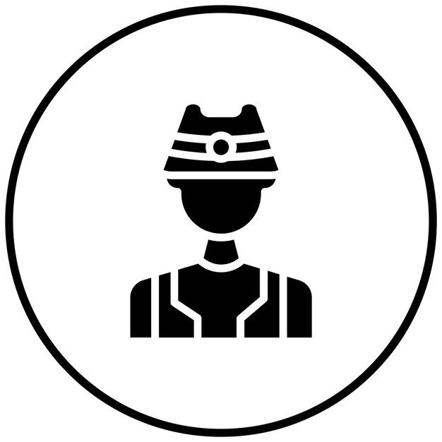 Ilustración del icono vectorial del vaquero del icono del Oeste Salvaje