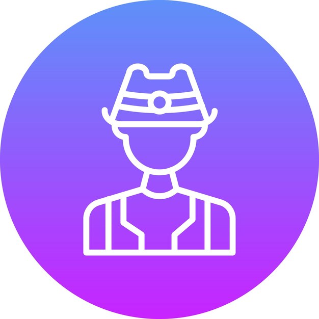 Ilustración del icono vectorial del vaquero del icono del Oeste Salvaje