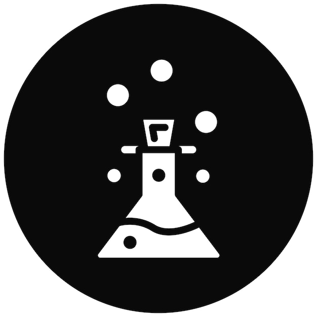 Ilustración del icono vectorial del vaso del conjunto de iconos del laboratorio