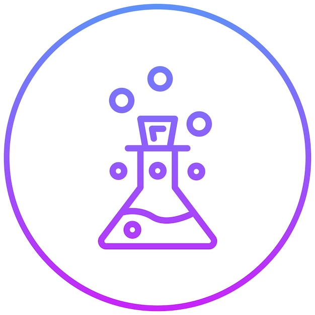 Ilustración del icono vectorial del vaso del conjunto de iconos del laboratorio