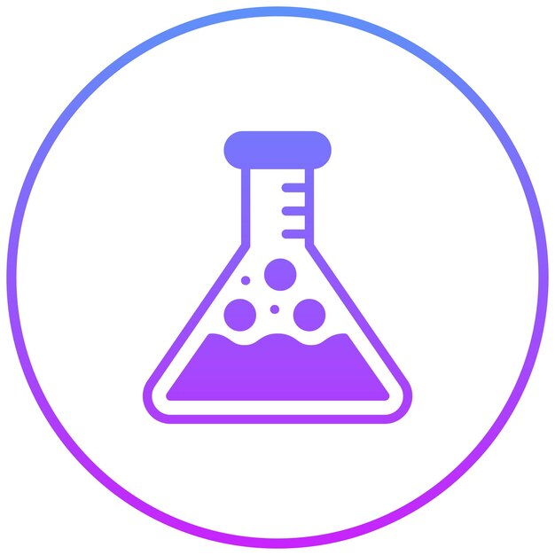 Ilustración del icono vectorial del vaso del conjunto de iconos de química