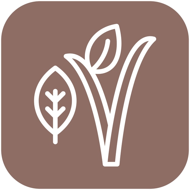 Ilustración del icono vectorial vegano del conjunto de iconos de catering