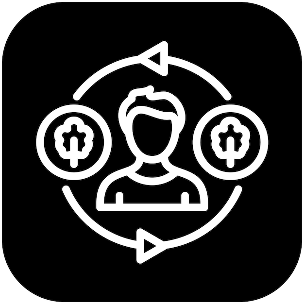 Ilustración de icono vectorial vegetariano del conjunto de iconos de estilos de vida