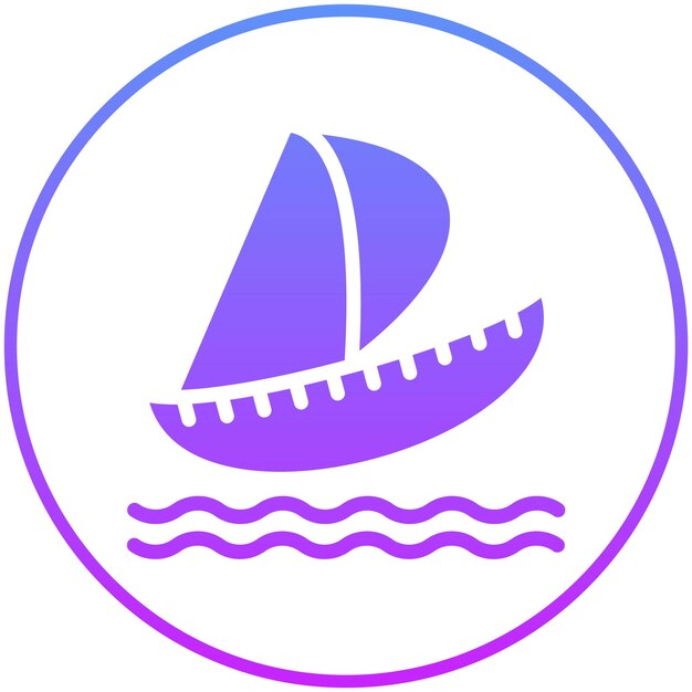 Ilustración de icono vectorial de vela del conjunto de iconos de los Juegos Olímpicos