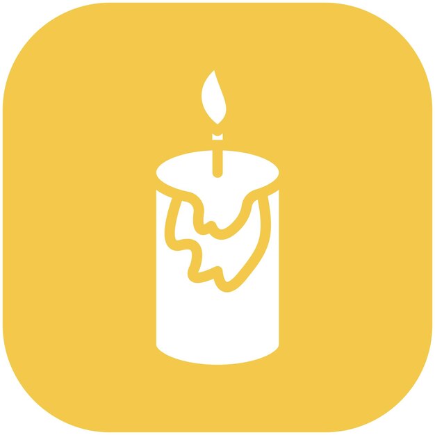 Ilustración del icono vectorial de la vela de Spa del conjunto de iconos de Spa