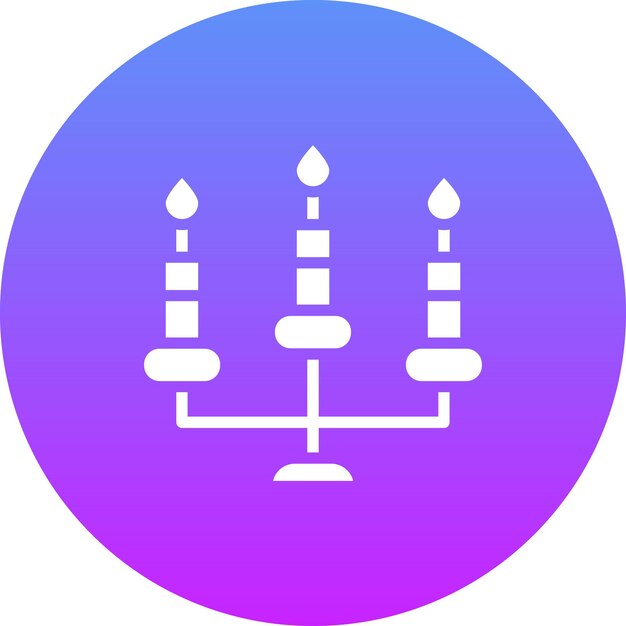 Ilustración del icono vectorial de las velas del conjunto de iconos de cumpleaños