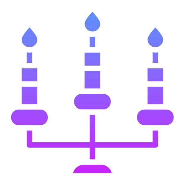 Ilustración del icono vectorial de las velas del conjunto de iconos de cumpleaños