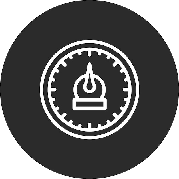 Ilustración del icono vectorial del velocímetro del conjunto de iconos de Auto Racing