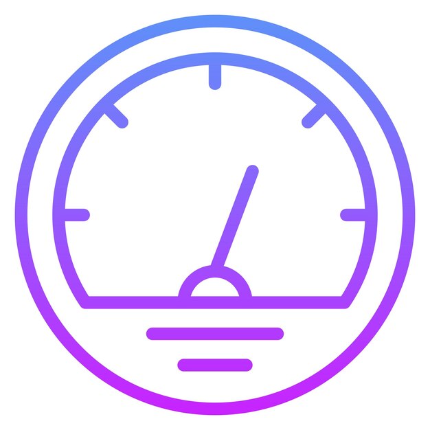 Ilustración del icono vectorial del velocímetro del conjunto de iconos de inicio de negocio
