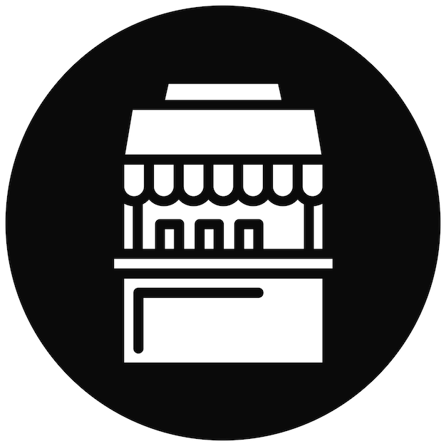 Ilustración del icono vectorial de Vendor Stall del conjunto de iconos de Festa Junina