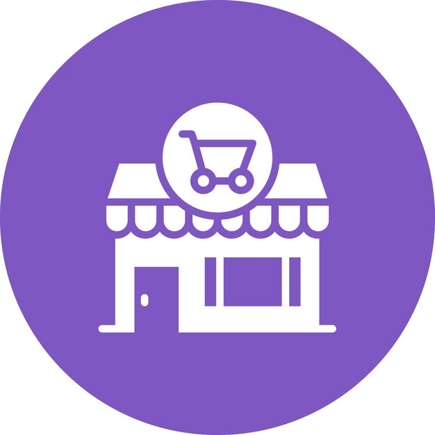 Ilustración del icono vectorial de venta al por menor del conjunto de iconos de Smart City