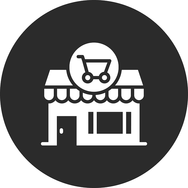 Ilustración del icono vectorial de venta al por menor del conjunto de iconos de Smart City