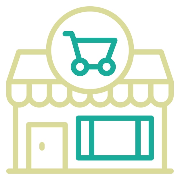 Ilustración del icono vectorial de venta al por menor del conjunto de iconos de Smart City