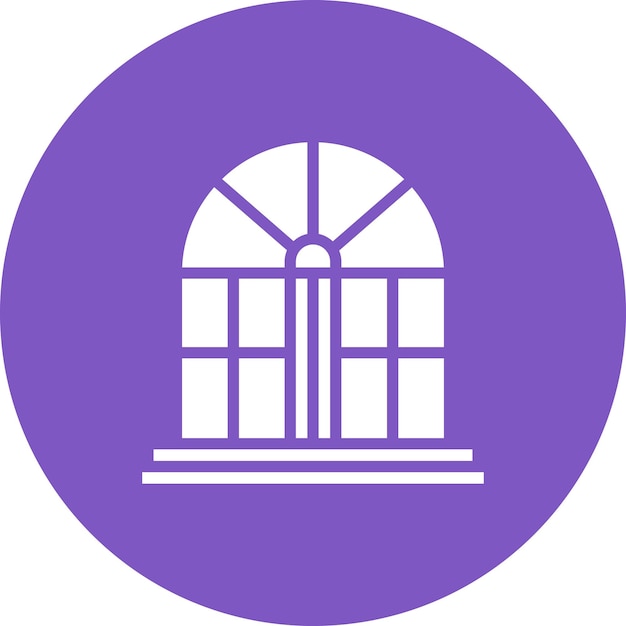 Ilustración del icono vectorial de la ventana del conjunto de iconos interiores