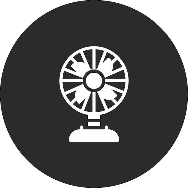 Ilustración del icono vectorial del ventilador del conjunto de iconos de Homeware