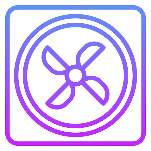 Ilustración del icono vectorial del ventilador inteligente del conjunto de iconos del hogar inteligente