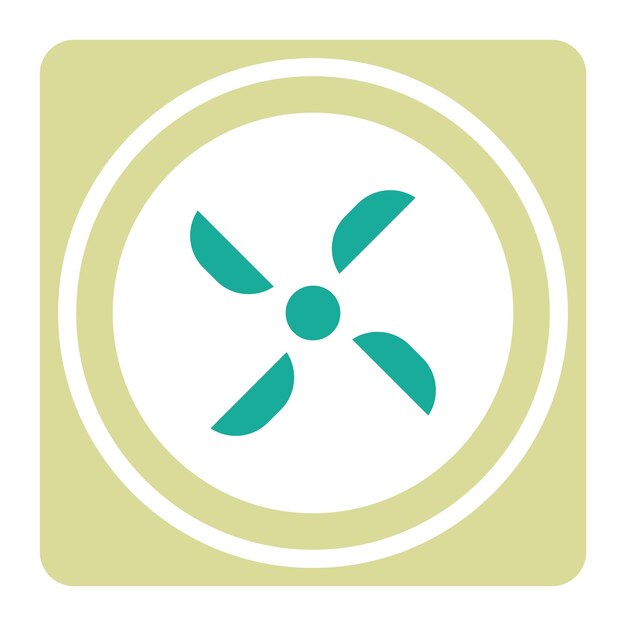 Ilustración del icono vectorial del ventilador inteligente del conjunto de iconos del hogar inteligente