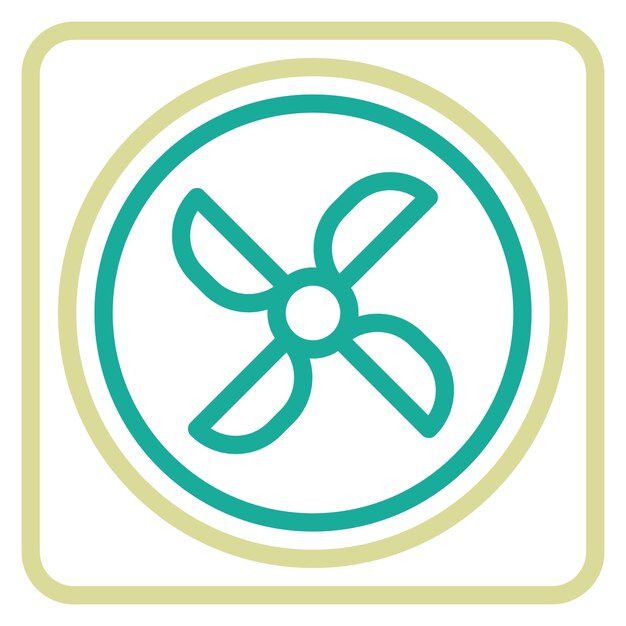 Ilustración del icono vectorial del ventilador inteligente del conjunto de iconos del hogar inteligente