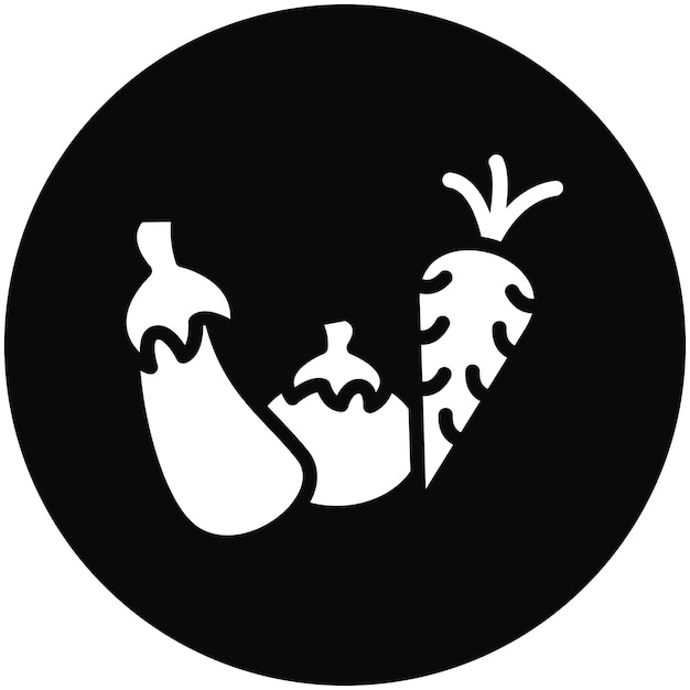 Ilustración del icono vectorial de verduras del conjunto de iconos de estilos de vida