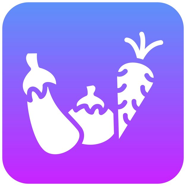Ilustración del icono vectorial de verduras del conjunto de iconos de estilos de vida