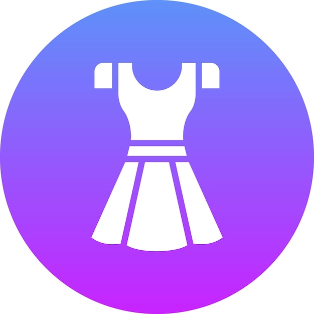 Ilustración del icono vectorial del vestido del conjunto de iconos del centro comercial