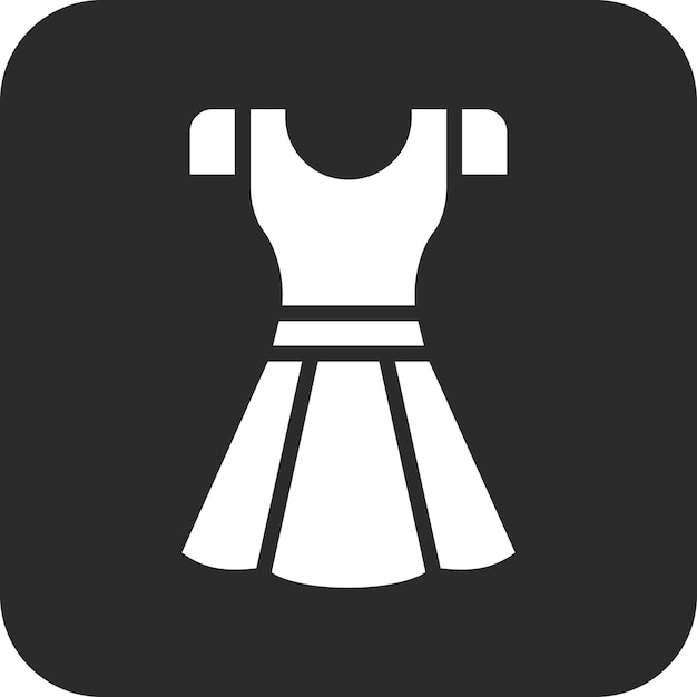 Ilustración del icono vectorial del vestido del conjunto de iconos del centro comercial