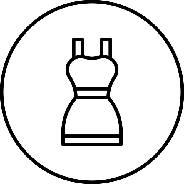 Ilustración del icono vectorial del vestido de cumpleaños del conjunto de iconos de cumpleños