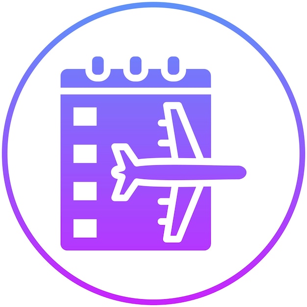 Ilustración del icono vectorial de viaje del conjunto de iconos de hora y fecha