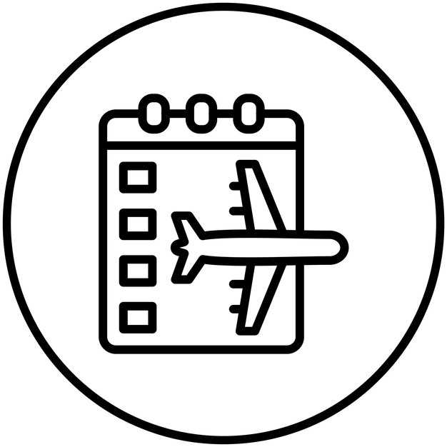 Ilustración del icono vectorial de viaje del conjunto de iconos de hora y fecha