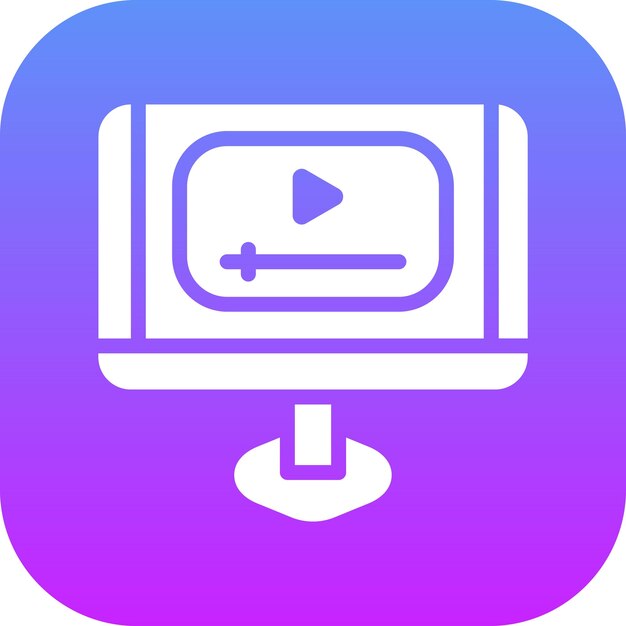 Ilustración de icono vectorial de video tutorial del conjunto de iconos de educación de OnGRCG