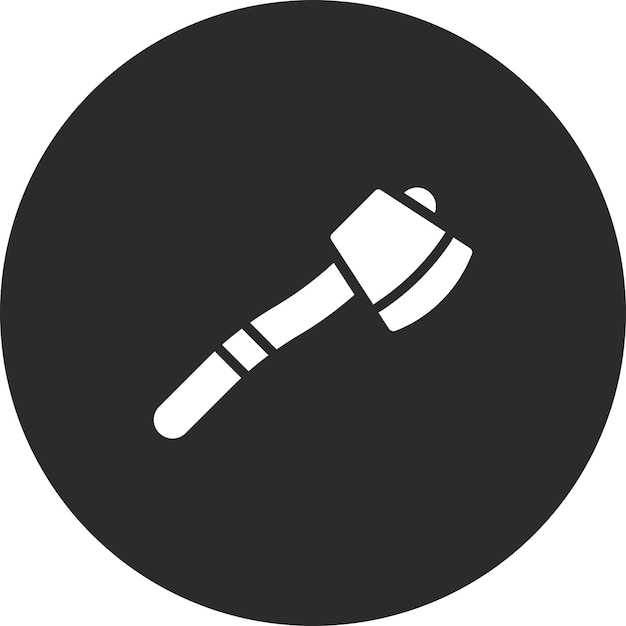 Ilustración del icono vectorial del viejo hacha del icono del Oeste Salvaje