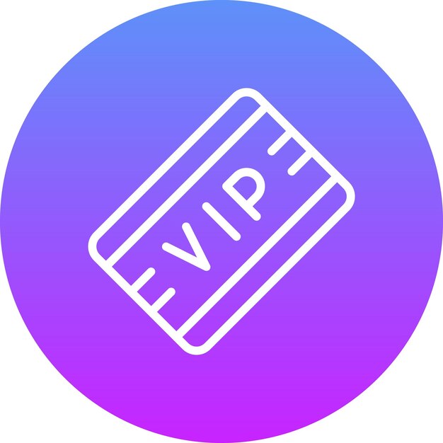Ilustración del icono vectorial de VIP Pass del conjunto de iconos del Año Nuevo
