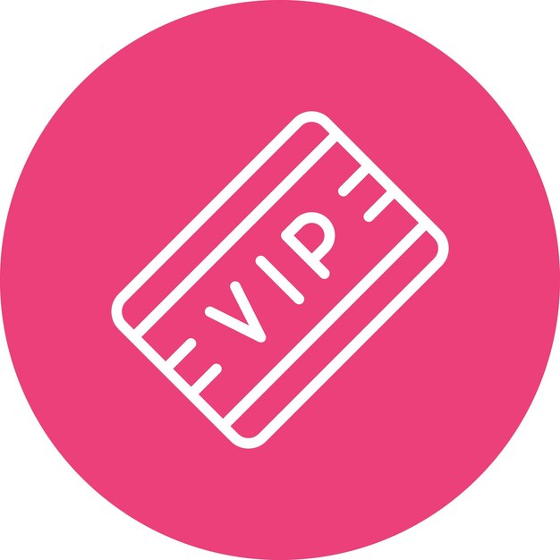 Ilustración del icono vectorial de VIP Pass del conjunto de iconos del Año Nuevo
