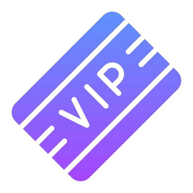 Ilustración del icono vectorial de VIP Pass del conjunto de iconos del Año Nuevo