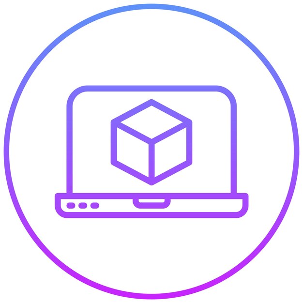 Ilustración del icono vectorial de virtualización de red del conjunto de iconos de red